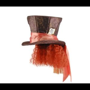 Mad hatter hat with attached hair